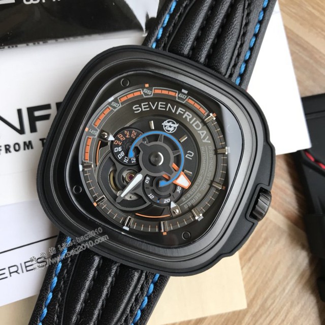 Sevenfriday自動機械男表 型號SF-P3B/02 七個星期五休閒高端男表  gjs2064